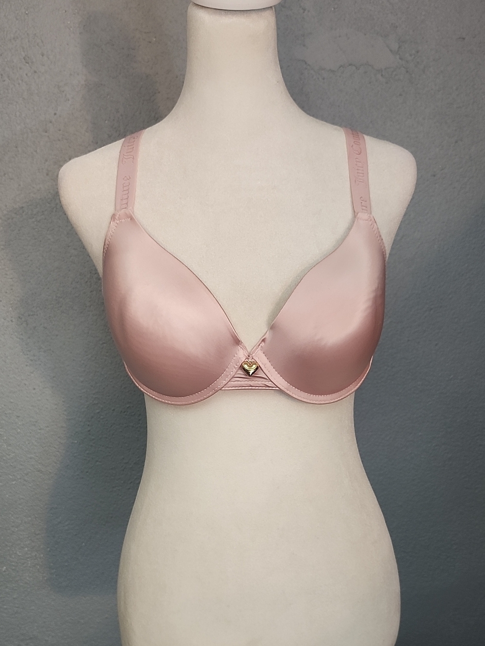 Juicy Couture Satin Light Pink Push-Up Bra